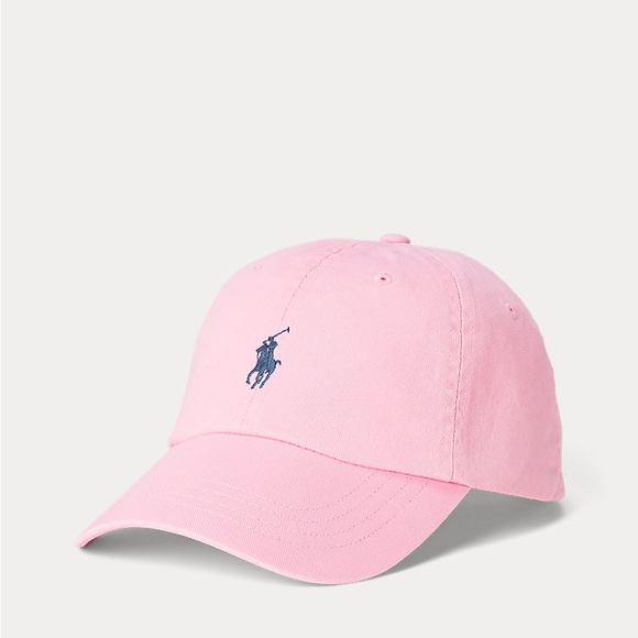 Polo Ralph Lauren Men’s Hat Pink Embroidered Baseball Cap - Picture 1 of 5